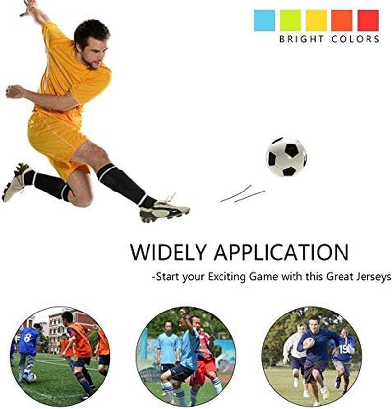 Child Soccer Training Vests Scrimmage Jerseys Bibs Pinnies for Team Games Field Hockey Practices - 12Pack