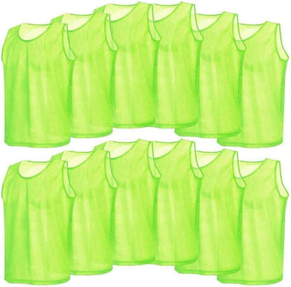 Child Soccer Training Vests Scrimmage Jerseys Bibs Pinnies for Team Games Field Hockey Practices - 12Pack
