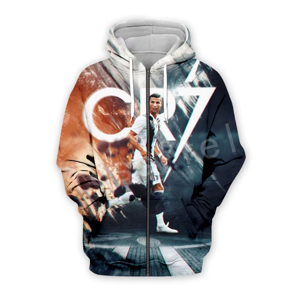 Cristiano Ronaldo Athletes Tracksuit 3Dfullprint Hoodie/Sweatshirt/Jacket/Mens Womens Hiphop Fit Casual Style-18