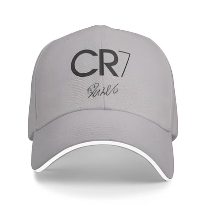 CR7 Ronaldo Signature Adjustable Hat - Unisex Fashion Baseball Cap for Autumn and Sun Protection